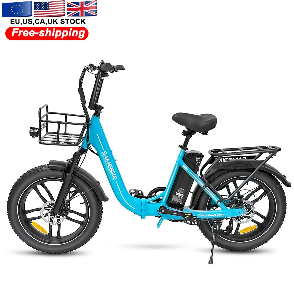 SAMEBIKE C05 Pro 20 Inch Electric City Bike 500W Rear Hub Motor 36V 13AH Lithium Battery Cheap Folding Ebike Fat Tire Ebike