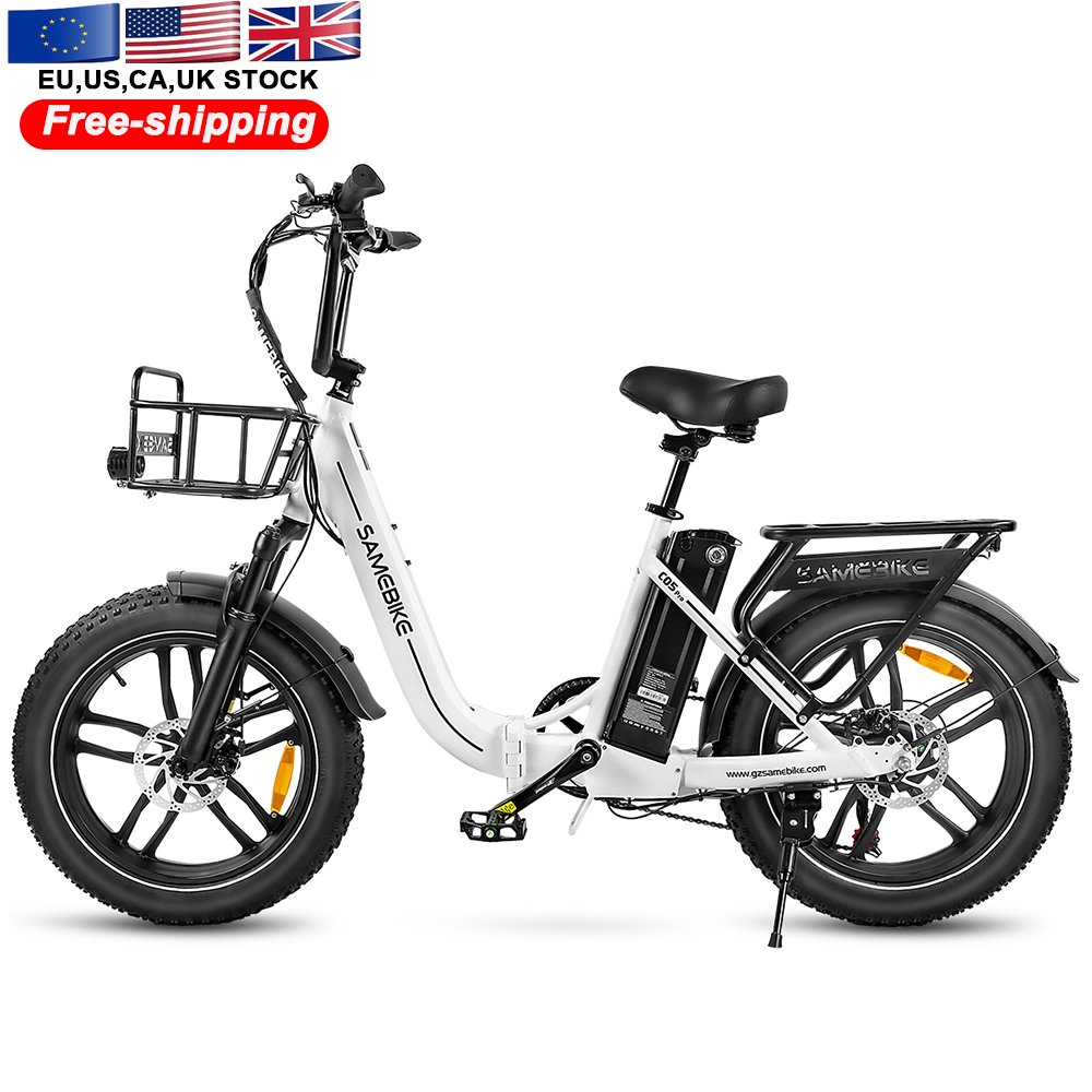 SAMEBIKE C05 Pro 20 Inch Electric City Bike 500W Rear Hub Motor 36V 13AH Lithium Battery Cheap Folding Ebike Fat Tire Ebike