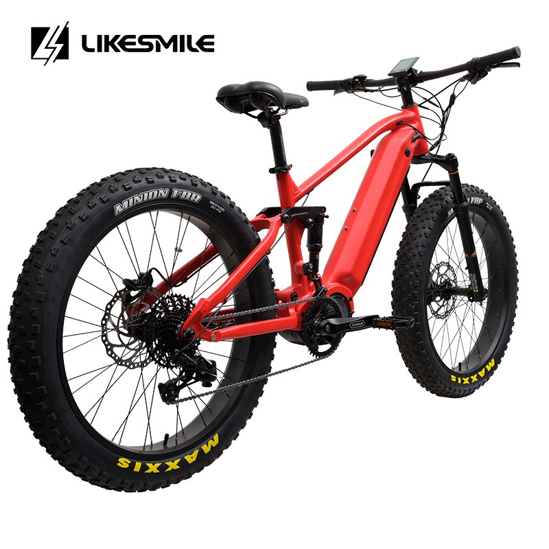 Likesmile Electric Bike 48V 1000W Full Suspension Electric Mountain Bike Multifunctional Lithium Battery