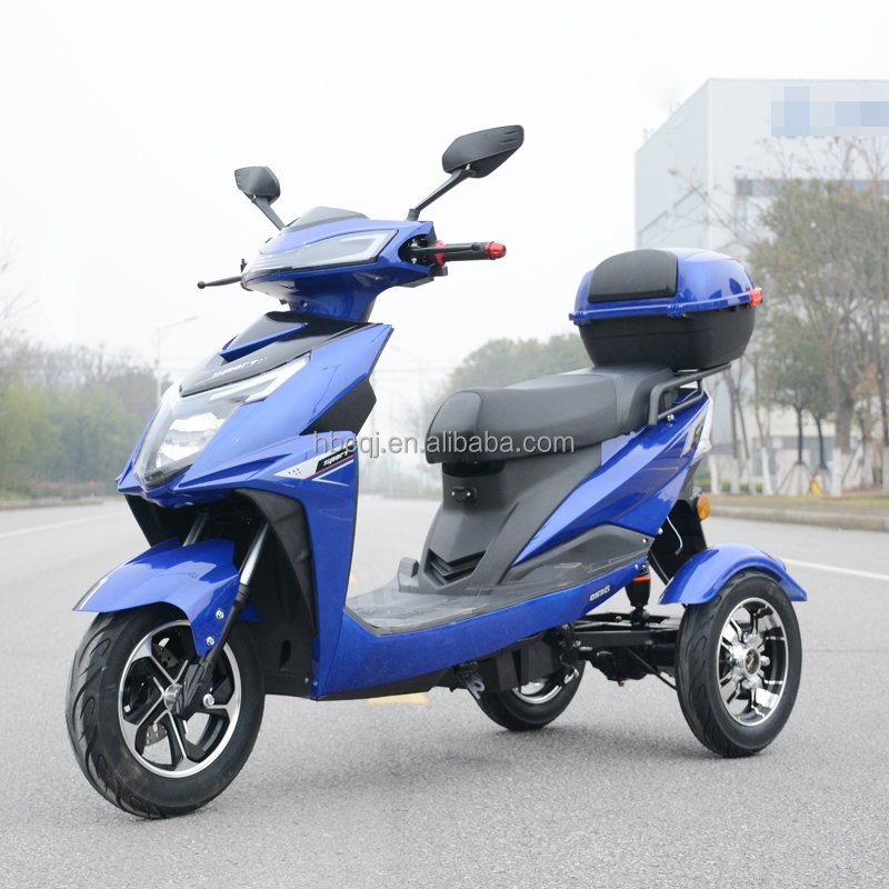 2024 Delivery 1000W Electric Three-Wheel E-Tricycle with down Tube Battery from China Factory Smart Digital Steel Frame