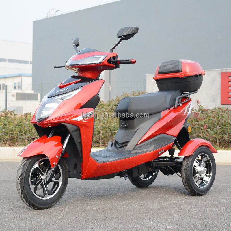 2024 Delivery 1000W Electric Three-Wheel E-Tricycle with down Tube Battery from China Factory Smart Digital Steel Frame