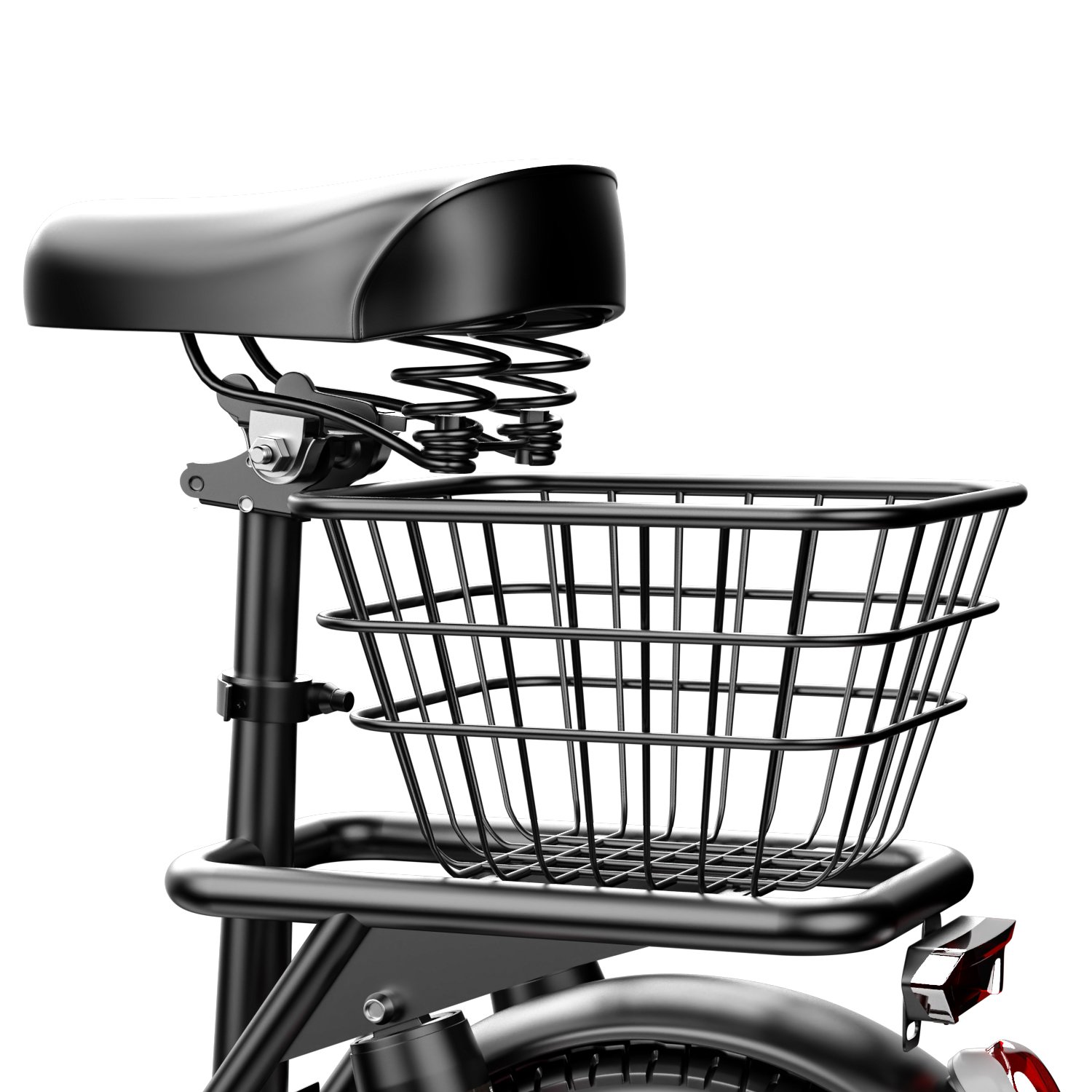 Electric Bike Multi-Shock Absorption City Adult Electric Bicycle 48V 500W Alloy Steel Ebike 14"Road tires With Basket