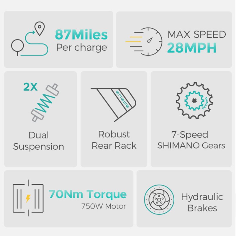 Drop shipping ENGWE E26 US version Oil brake Snow fat tires 750w 26*4.0inch 48v16ah 140KM electric mountain bike male version