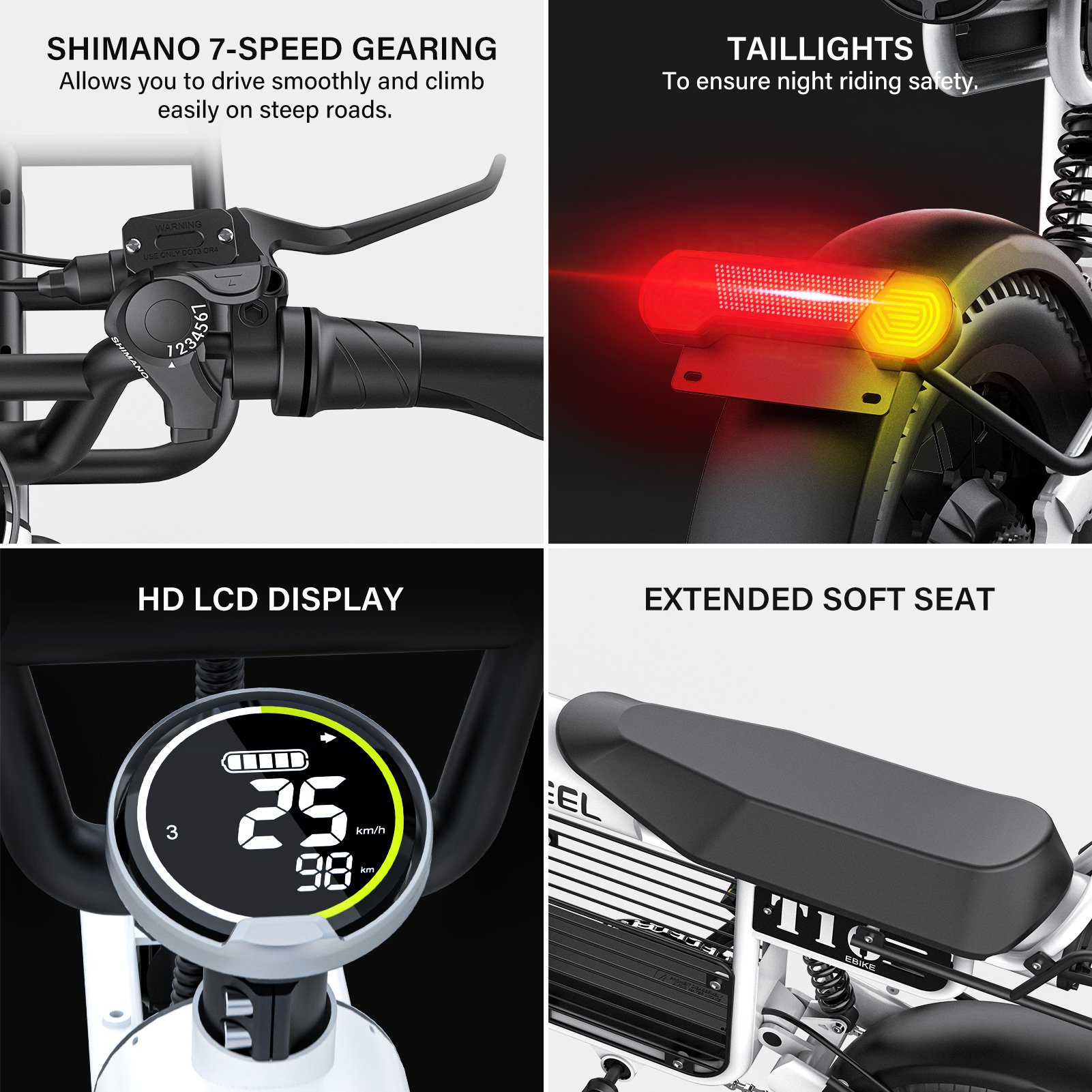 Coswheel Electric Bicycle Scooter Adults Electric City Bike Retro Small Electric Bike Factory Bicycle Long Range Electric Bike