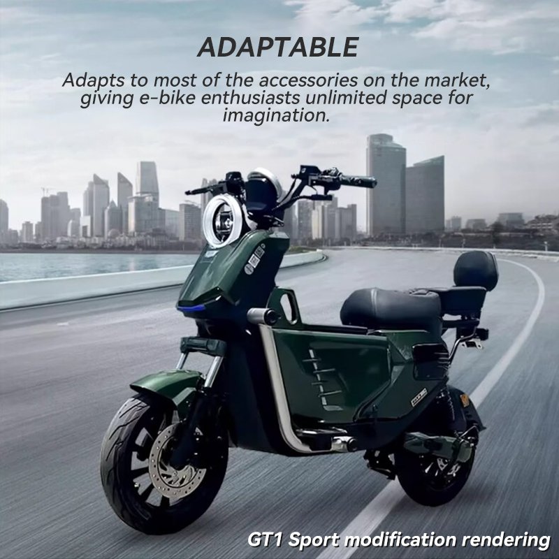 China Popular New Wholesale Price 1500W Moped Electronic Motorcycle Two Wheeled Steel Frame Electric City Bike