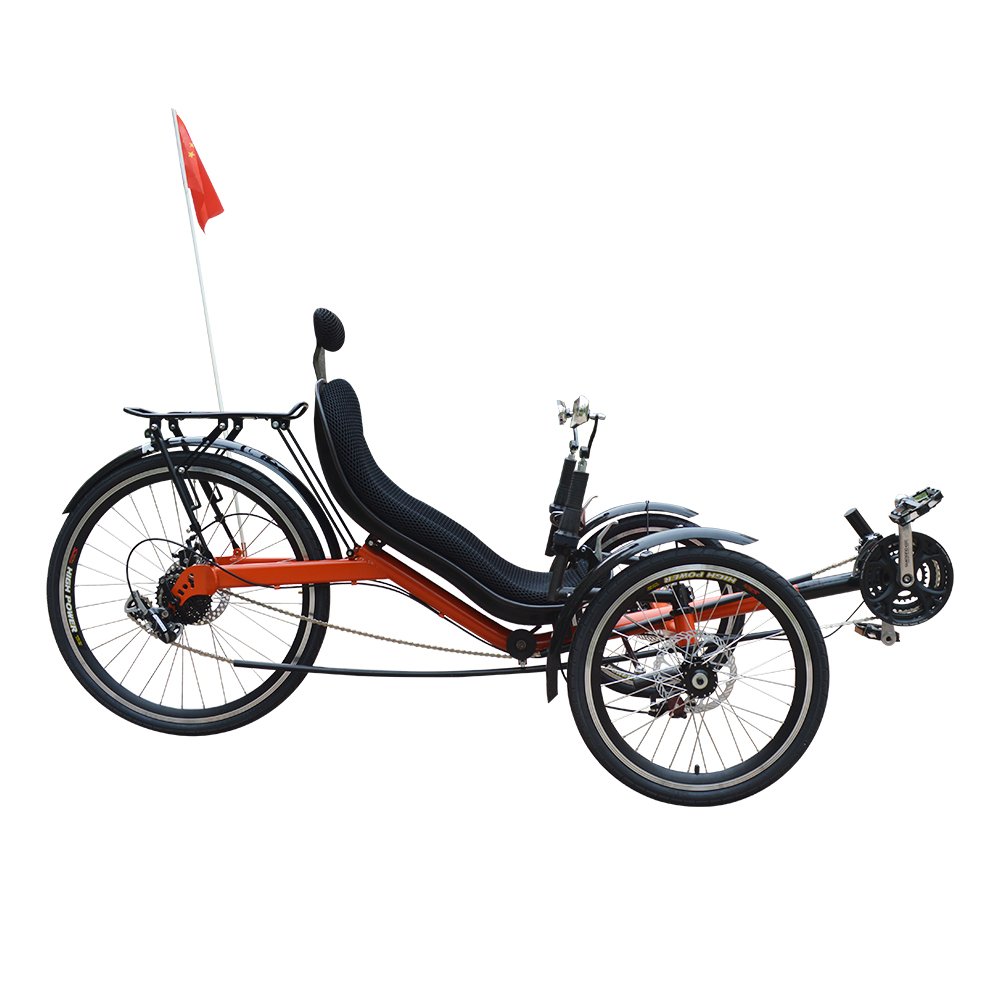 Disabled People Three Wheeler 26 Inch Recumbent Traveling Bicycle