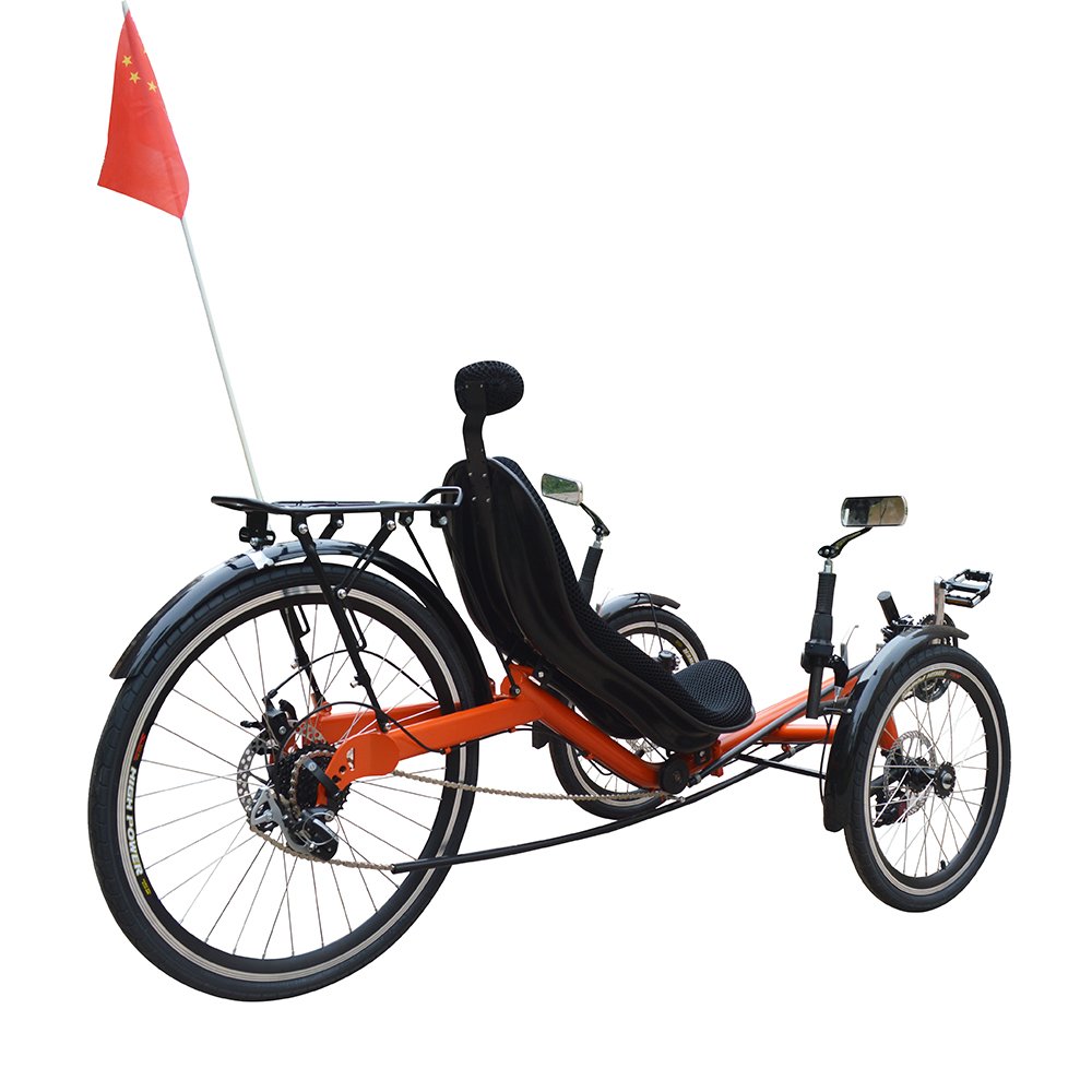 Disabled People Three Wheeler 26 Inch Recumbent Traveling Bicycle