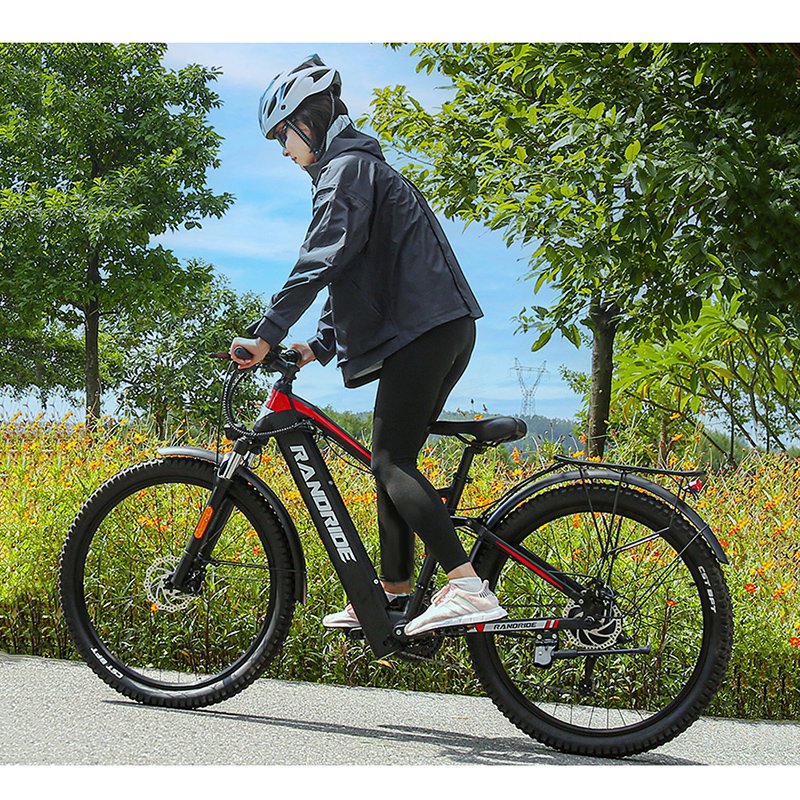RANDRIDE YG90 1000W electric bike Aluminum Alloy Frame 48V 17Ah Electric Beach Cruiser Electric Mountain Bike