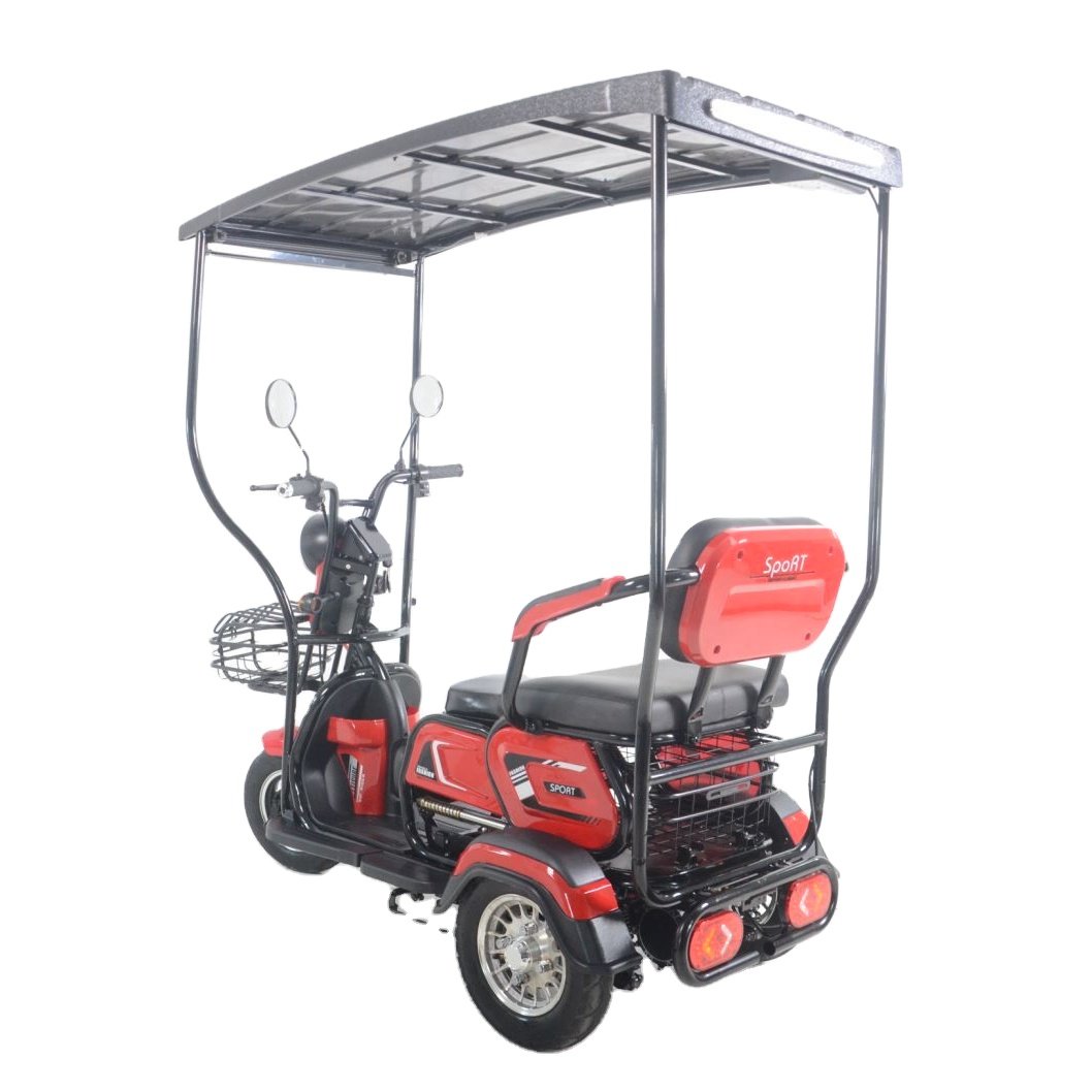 Factory Price Three Wheels Electric Bike Passenger Solar Electric Scooter Wholesale 3 Wheel Electric Bike
