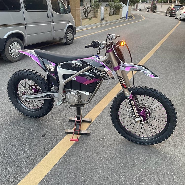 Starstage Electric Dirt Bike 5000W Titanium Frame Air-Cooled Motor 76V Lithium Battery Power 97Km/h Speed