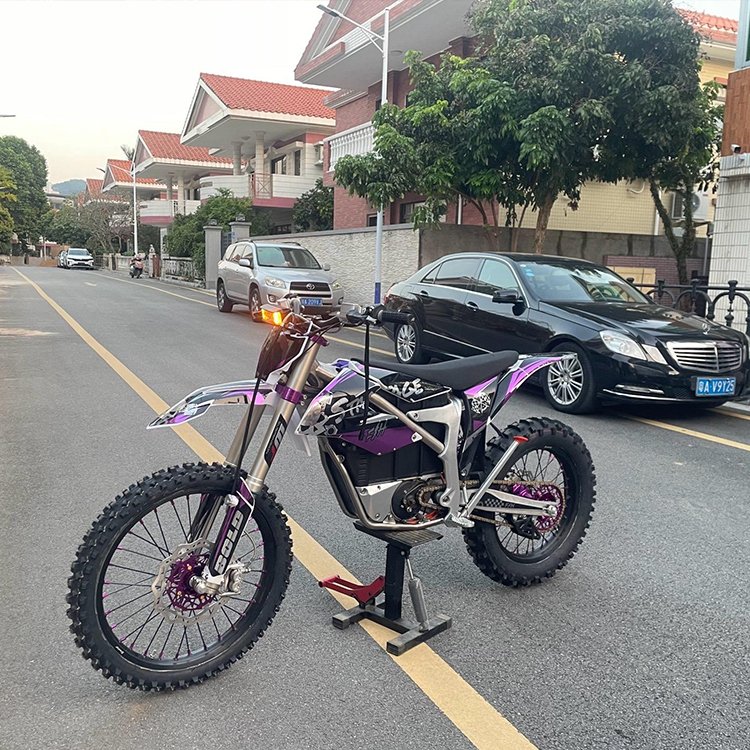 Starstage Electric Dirt Bike 5000W Titanium Frame Air-Cooled Motor 76V Lithium Battery Power 97Km/h Speed