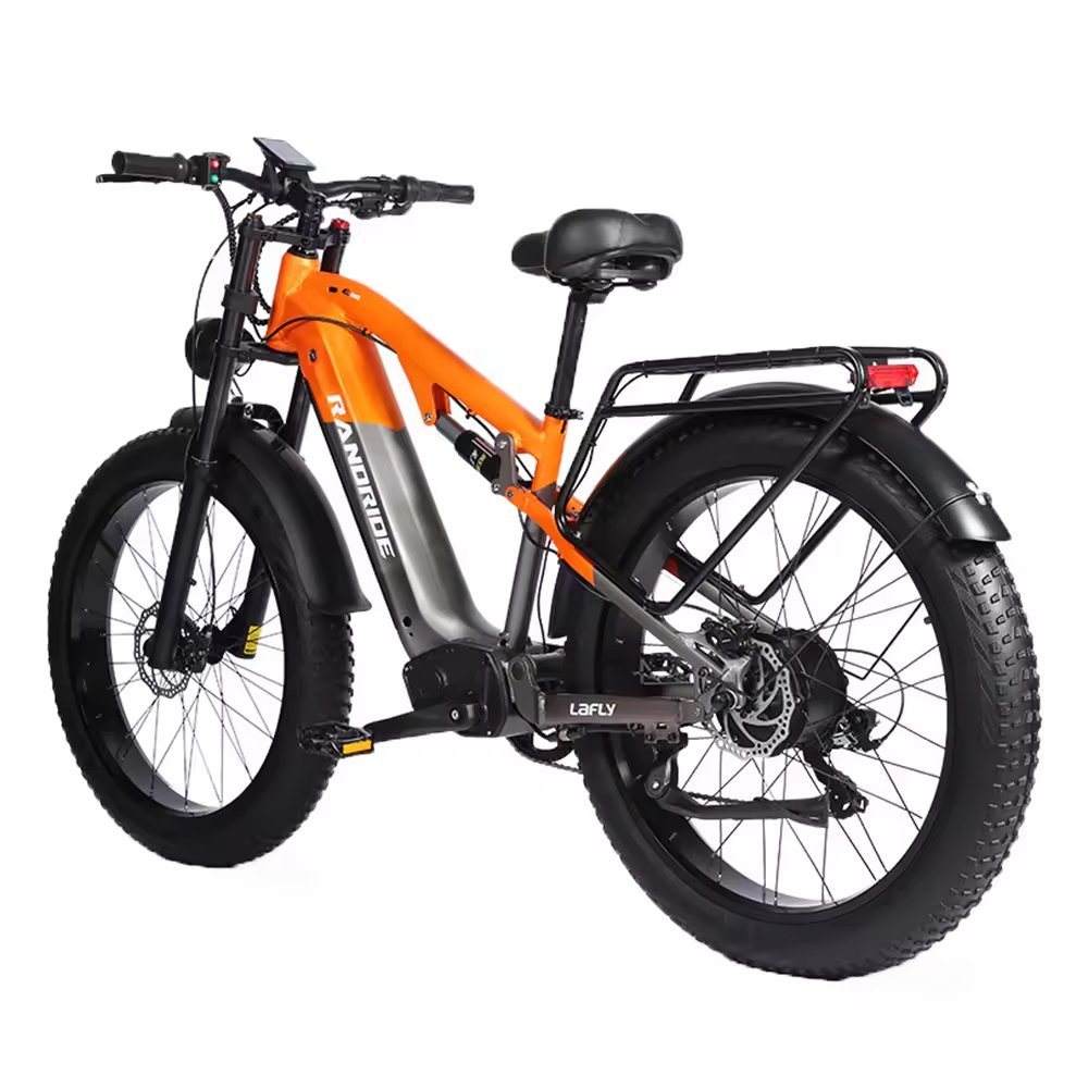 RANDRIDE YX80 26-inch Full-Shock Bike Orange Electric Mountain Bike