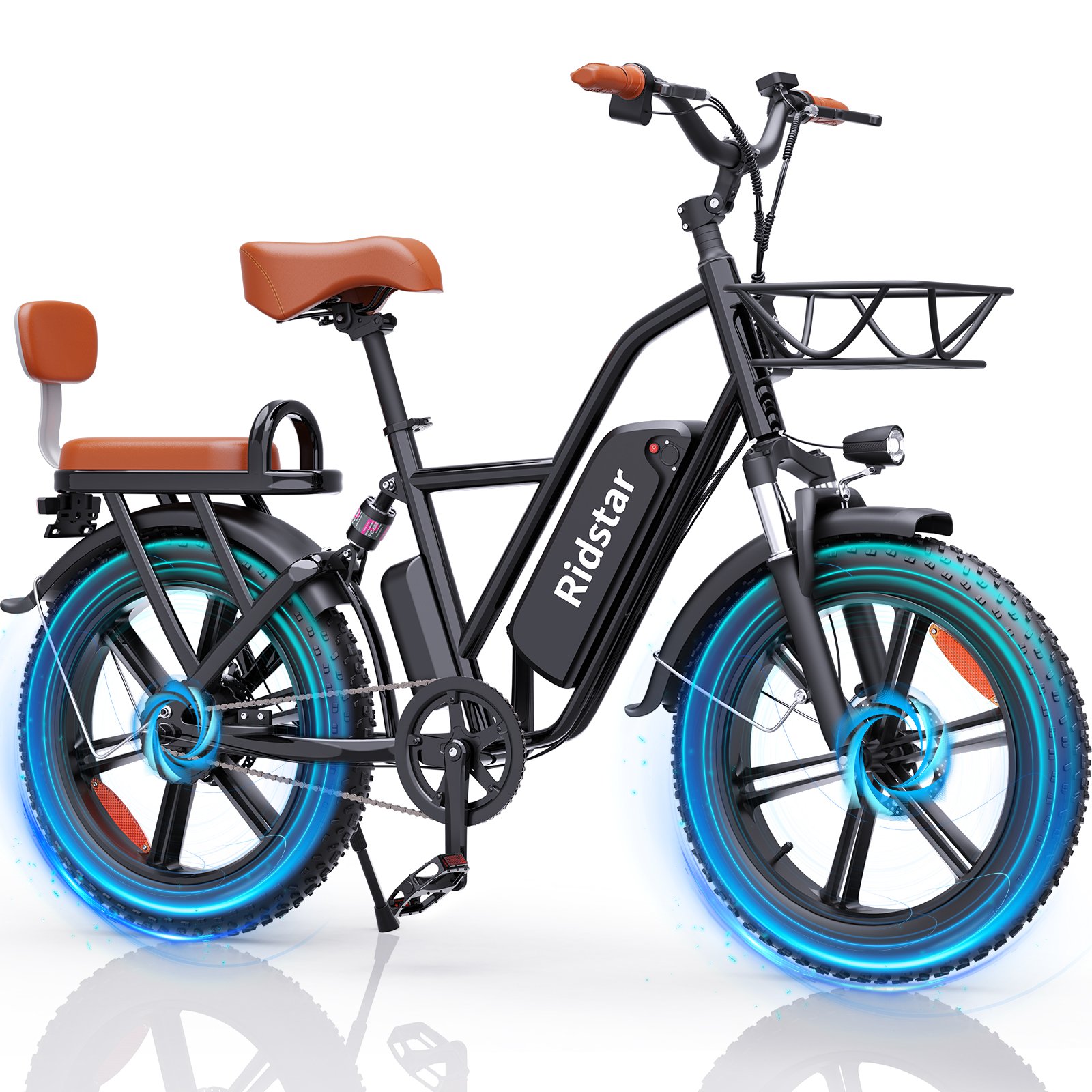 Ridstar 1000W Fm-001 E Bikes Japanese Chargeable Battery Bicycle Usa 2 Seater Electric Dirt Family Bike Electronic