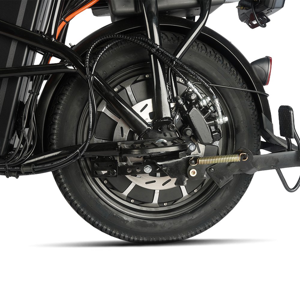 16-Inch High Carbon Steel Electric City Bike 500W Front Rear Shock Absorbers Oil Pressure Disc Brake Fat Tyre City Takeaway