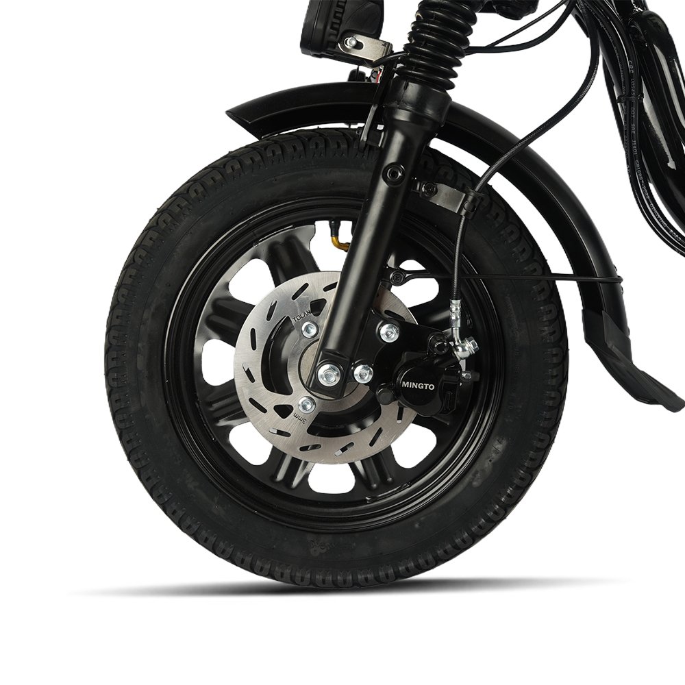 16-Inch High Carbon Steel Electric City Bike 500W Front Rear Shock Absorbers Oil Pressure Disc Brake Fat Tyre City Takeaway