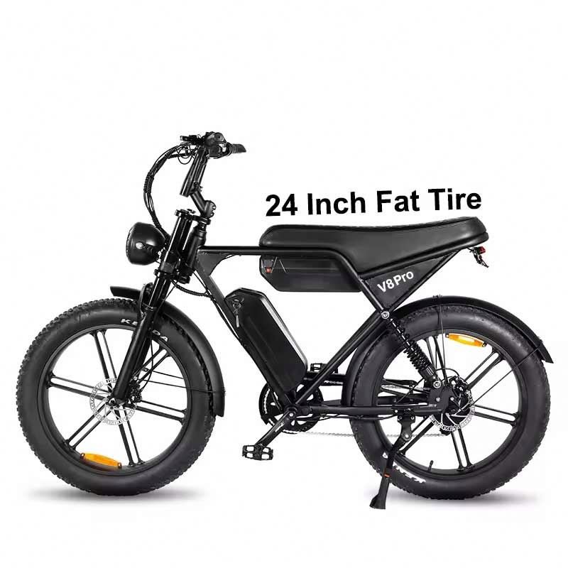 Ouxi V8 Pro 7 speed Electric fatbike in EU USA warehouse 24 inches 250w electric city bikes for adults