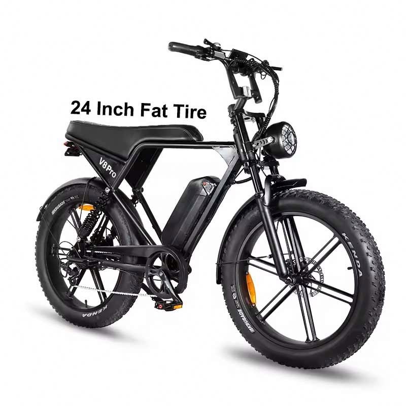 Ouxi V8 Pro 7 speed Electric fatbike in EU USA warehouse 24 inches 250w electric city bikes for adults