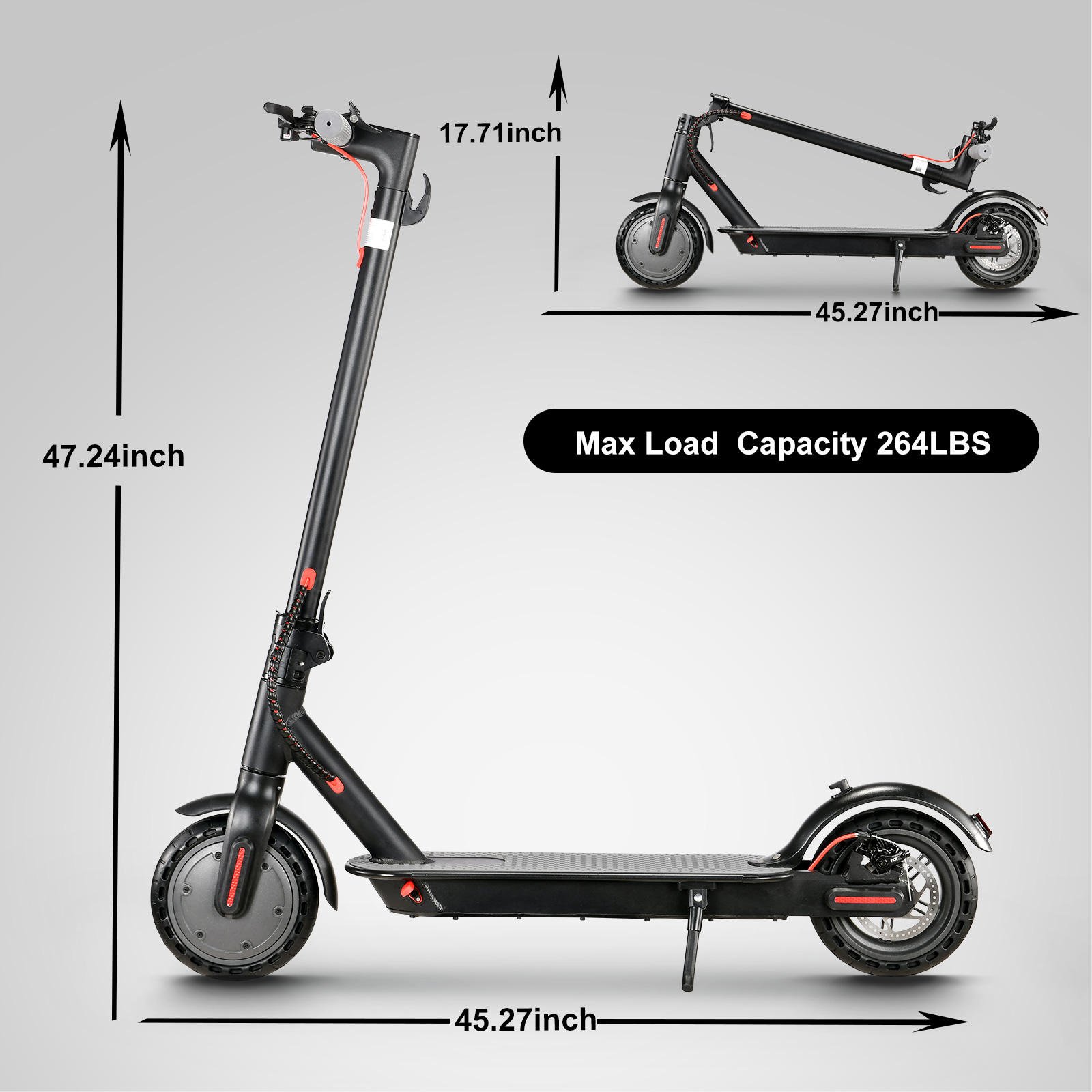 Folding Two Wheel 350w 36v Off Road Electric Scooter Adults Self-balancing Portable Scooter Longer Rang Mobility E Scooters IPX5