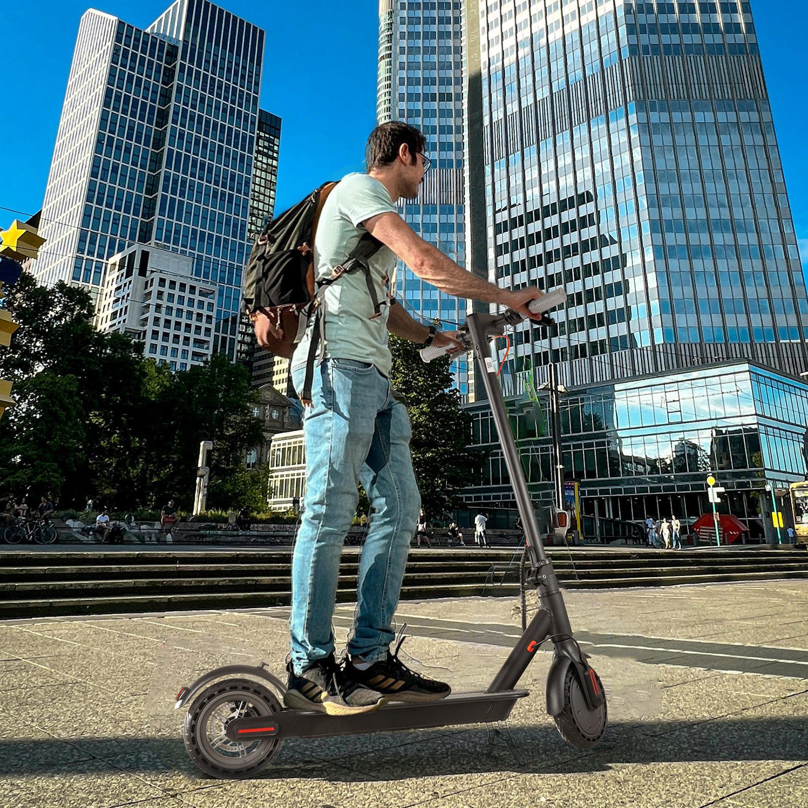Folding Two Wheel 350w 36v Off Road Electric Scooter Adults Self-balancing Portable Scooter Longer Rang Mobility E Scooters IPX5