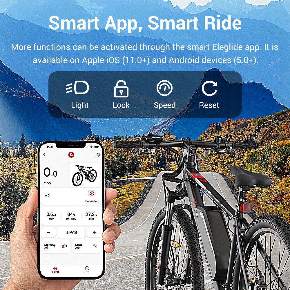 Eleglide M2 new e bike full suspension electric moped adult mtb fat tire E bike electric hybrid mountain bike