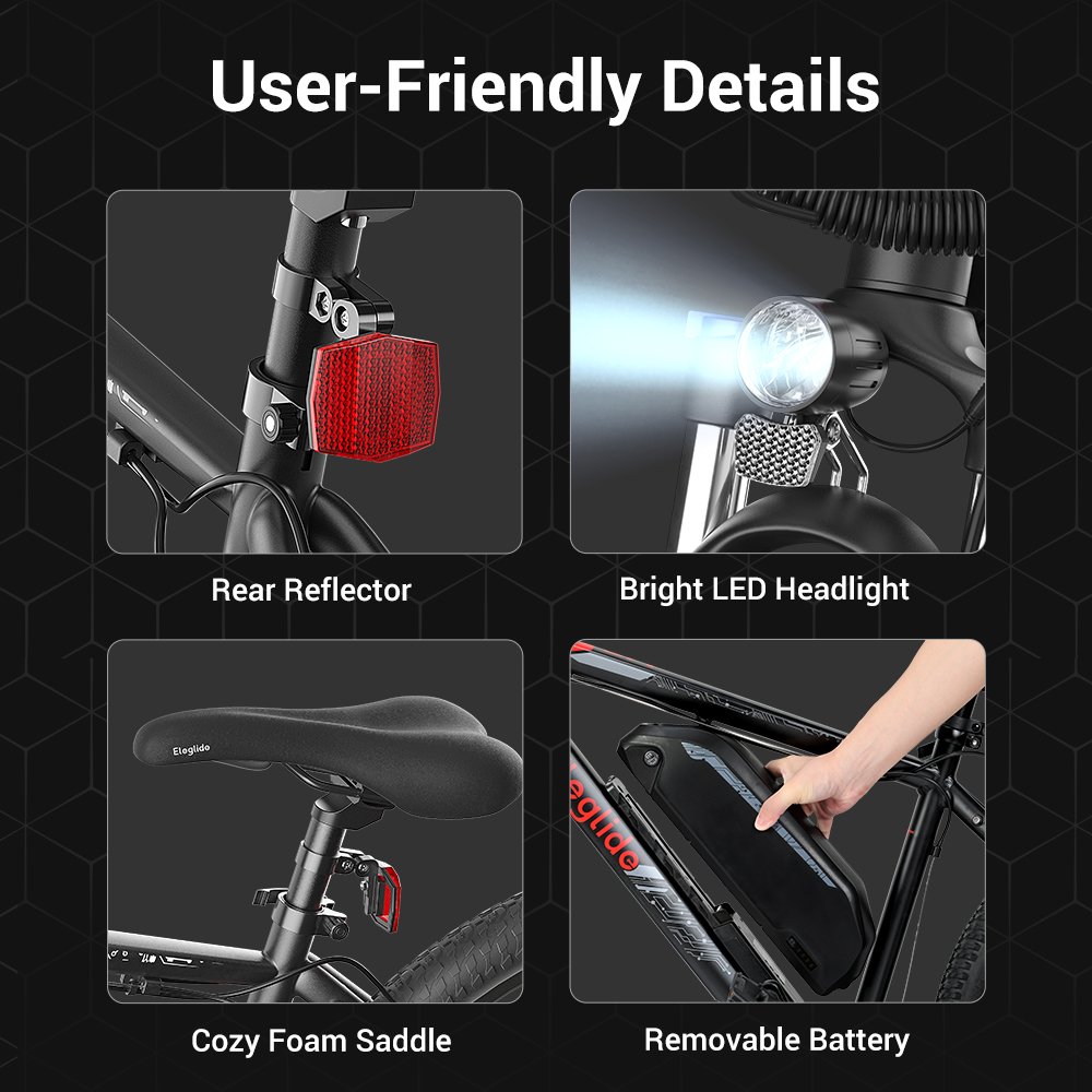 Eleglide M2 new e bike full suspension electric moped adult mtb fat tire E bike electric hybrid mountain bike