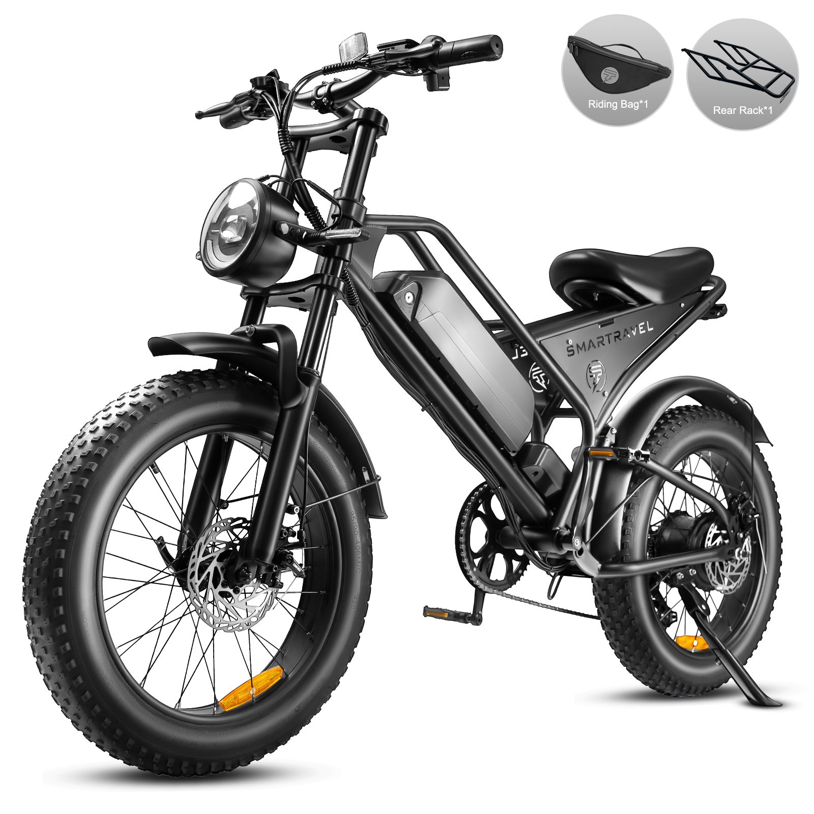 USA Warehouse In Stock 20"*4.0 Fat Tire Electric Mountain Bike 7 Speed 48V 15Ah Mountain Ebike 1000W Long Range Electric Bicycle