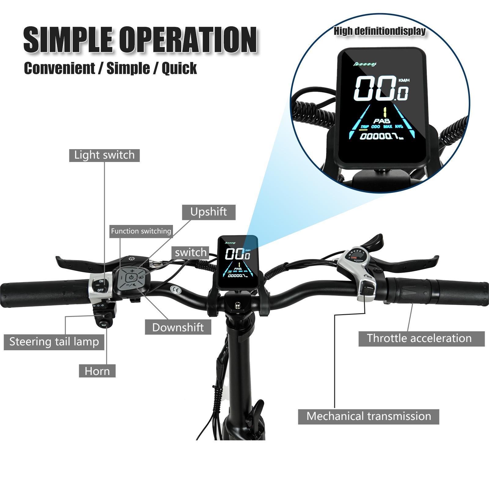 EU stock CMACEWHEEL Y20 750W 20inch electric city bicycle 48v folding electric bike for adult