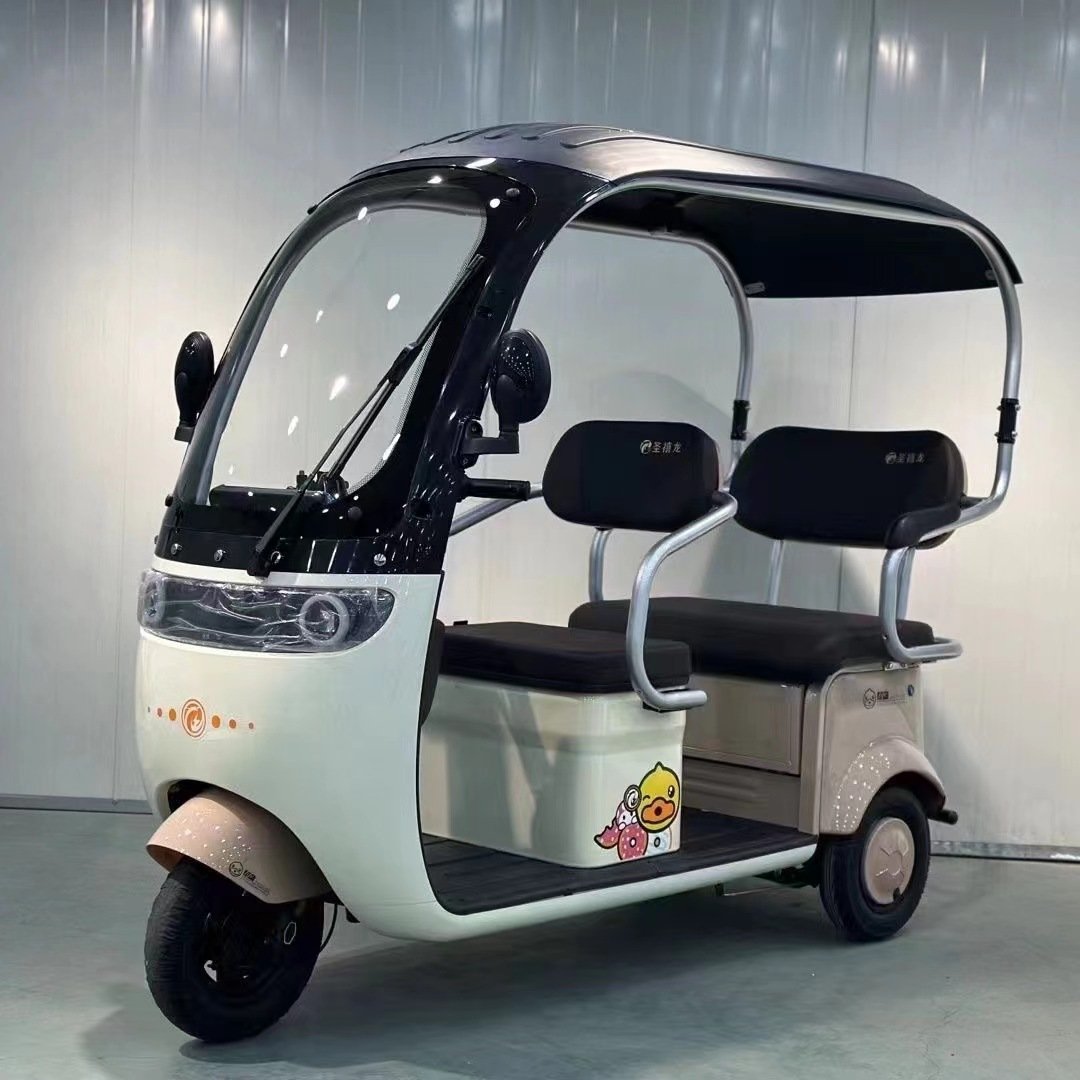 Electric tricycle, popular, city riding, with roof, thickened comfortable seat, factory 800W 1000W