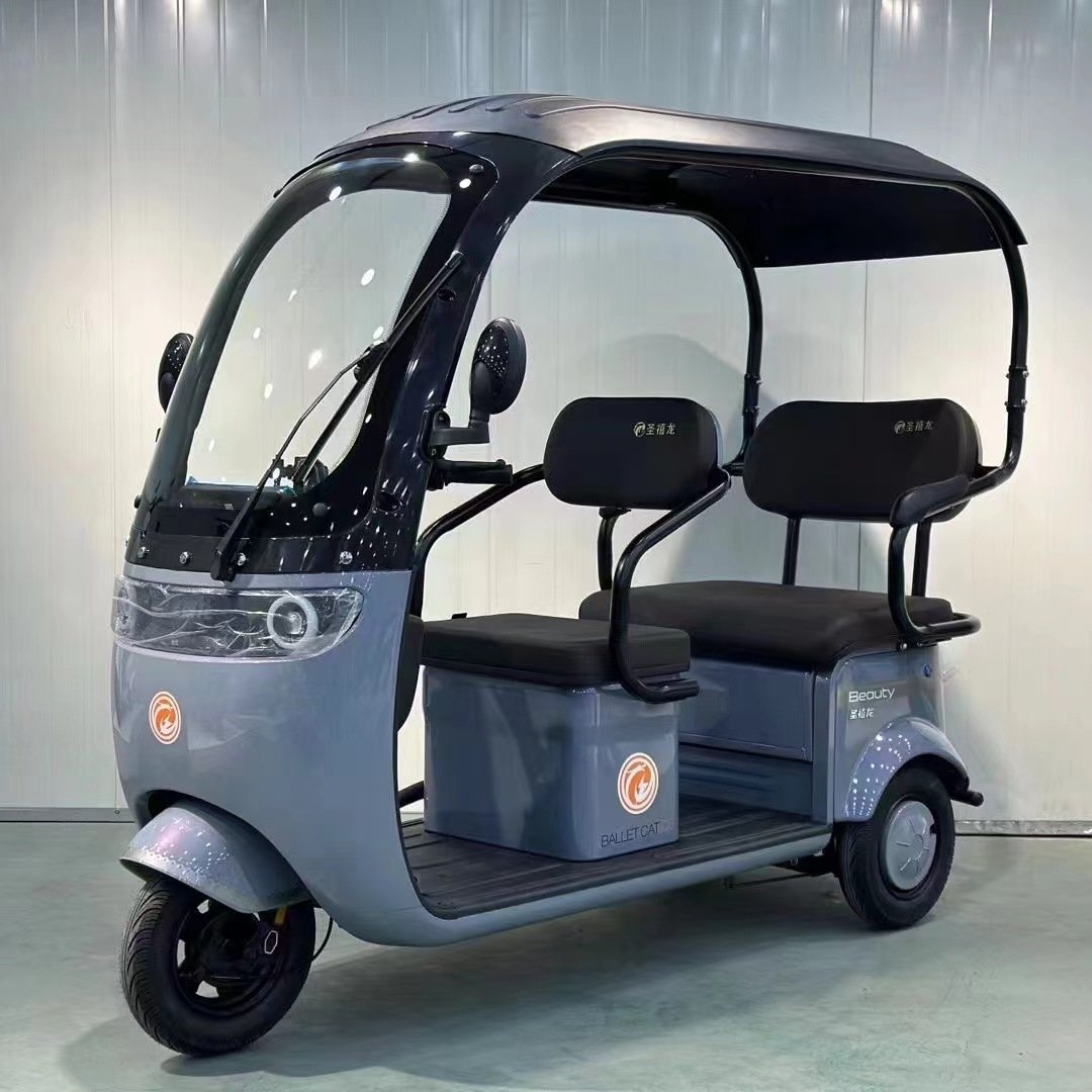 Electric tricycle, popular, city riding, with roof, thickened comfortable seat, factory 800W 1000W