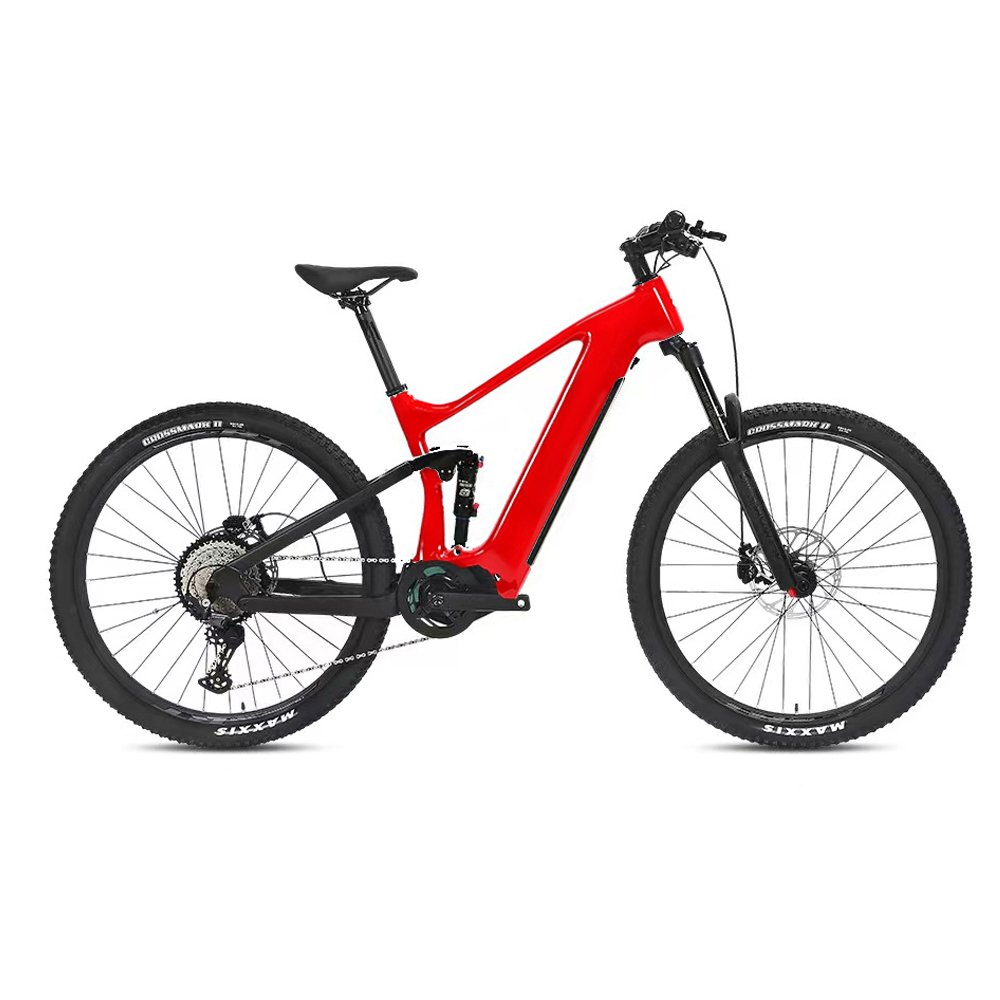 carbon fiber emtb full suspension electric mountain bike e-bike e mtb emtb 250W mid drive 29er full suspension 29 inch