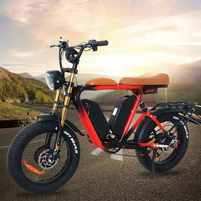 7 Speed Electric Road Bike 48V 52V 1000W Fat Tire Electric Mountain E-bike 22ah 26ah 32ah Lithium Battery Electric City Bike