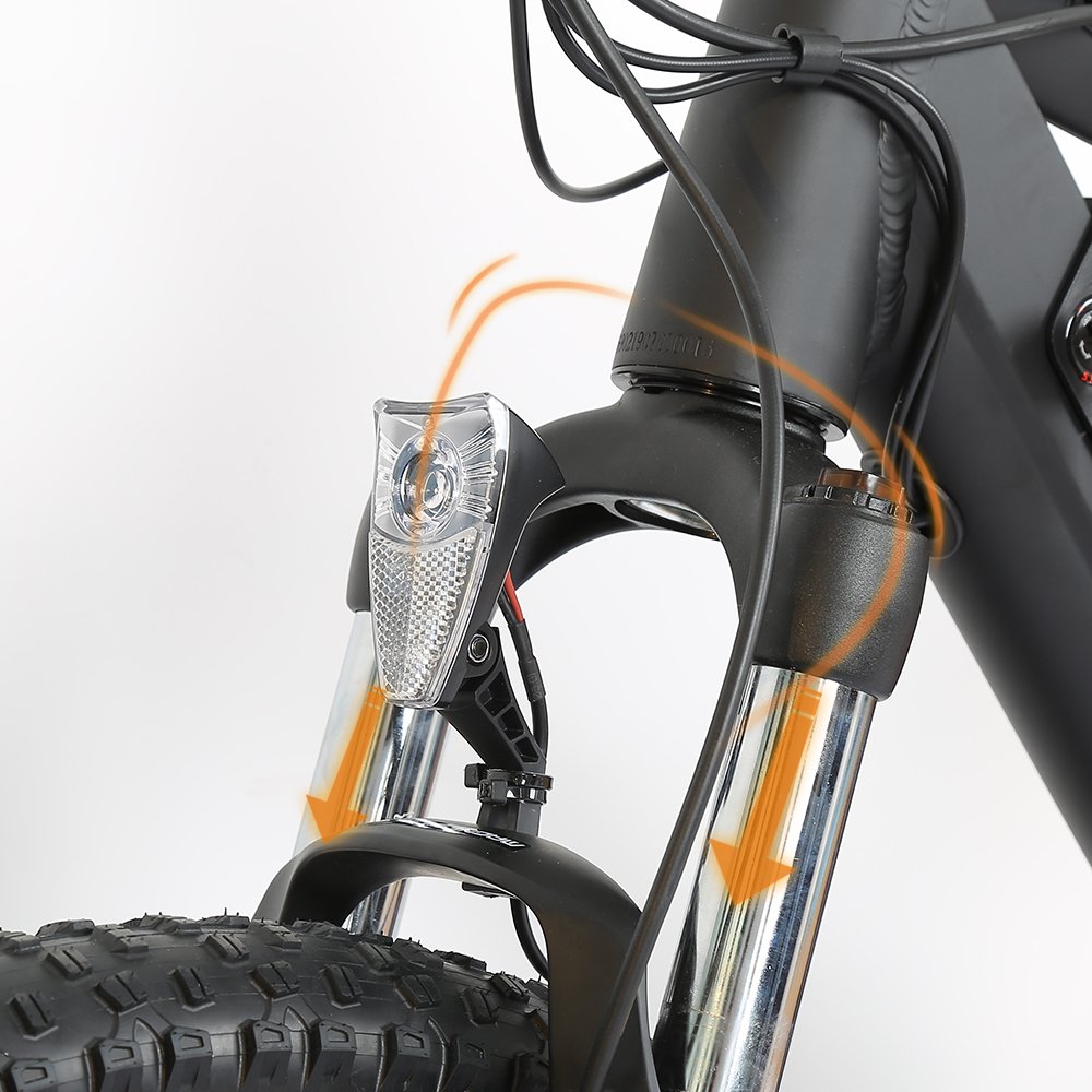 Kuake 27.5 Inch Electric Mountain Bike Aluminum Alloy Frame Fat Tire E Mtb Full Suspension 48v 1000w