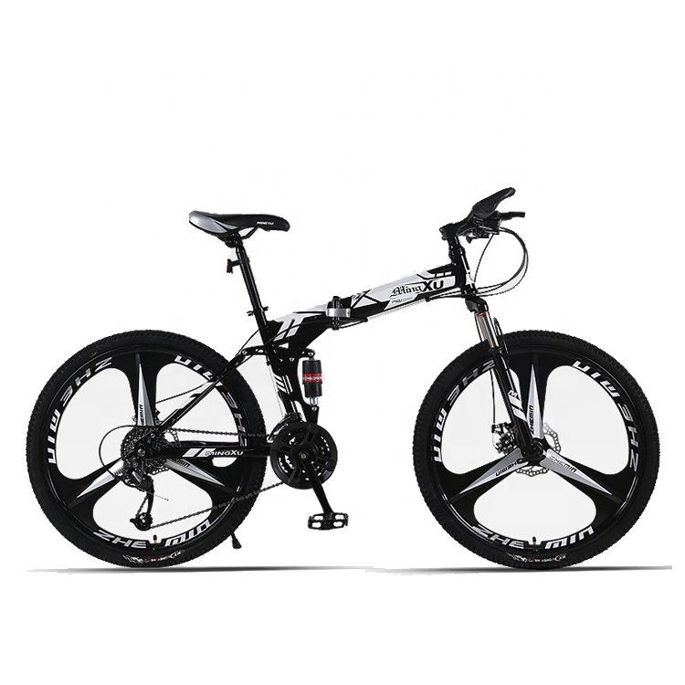 2024 Cheap Price Folding Mountain Bike 21/24/27 Variable Speed Foldable Bicycle Racing Bike 26 Inch MTB Bicycle For Adults
