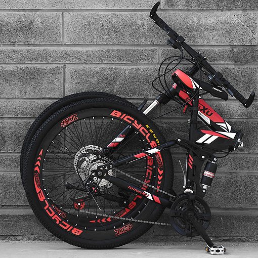 2024 Cheap Price Folding Mountain Bike 21/24/27 Variable Speed Foldable Bicycle Racing Bike 26 Inch MTB Bicycle For Adults