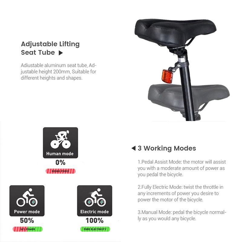 Large Power 1000 w E-bike 26 Inch Folding Ebike Electric Bike E bike Electric Fat Tyre Electric Mountain Bike
