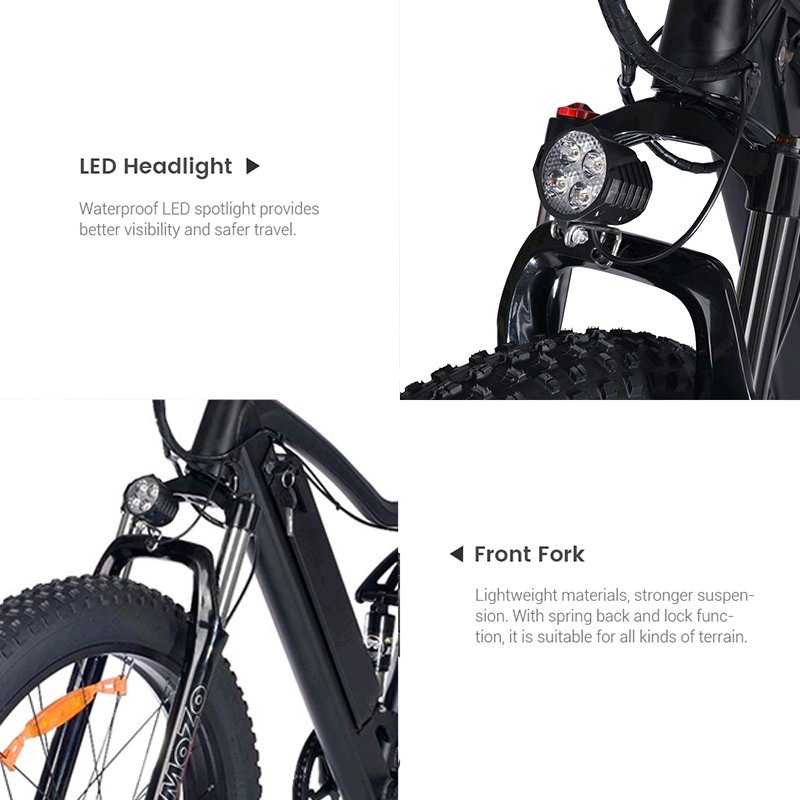 Large Power 1000 w E-bike 26 Inch Folding Ebike Electric Bike E bike Electric Fat Tyre Electric Mountain Bike