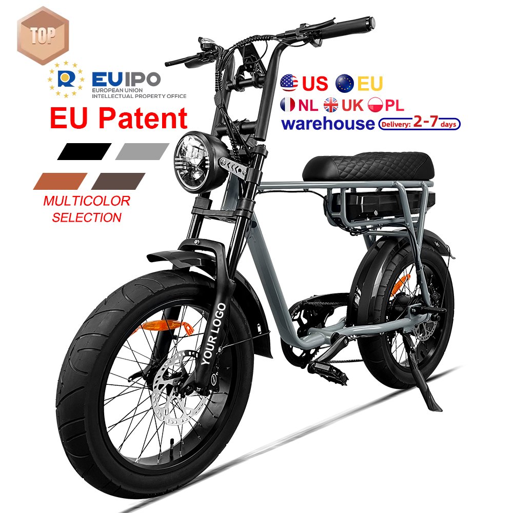 7GO EU UK Warehouse Fast Delivery Electric City Bike 48V 15Ah 250W Motor 20x4.0 Fat Tire Ebike