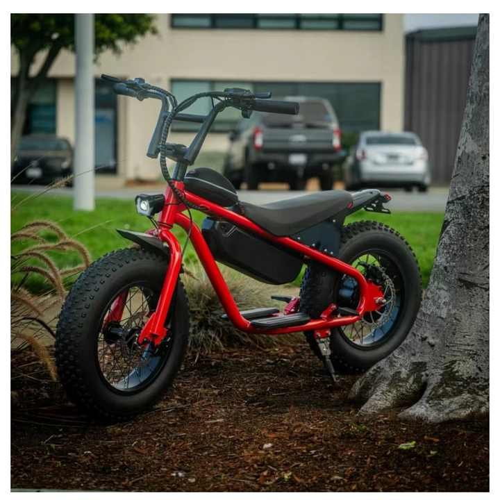 Kids Electric Mountain Bike With Disc Brake 36V 48V 13Ah Lithium Battery 16 Inch Electric Scooters Balance Bike