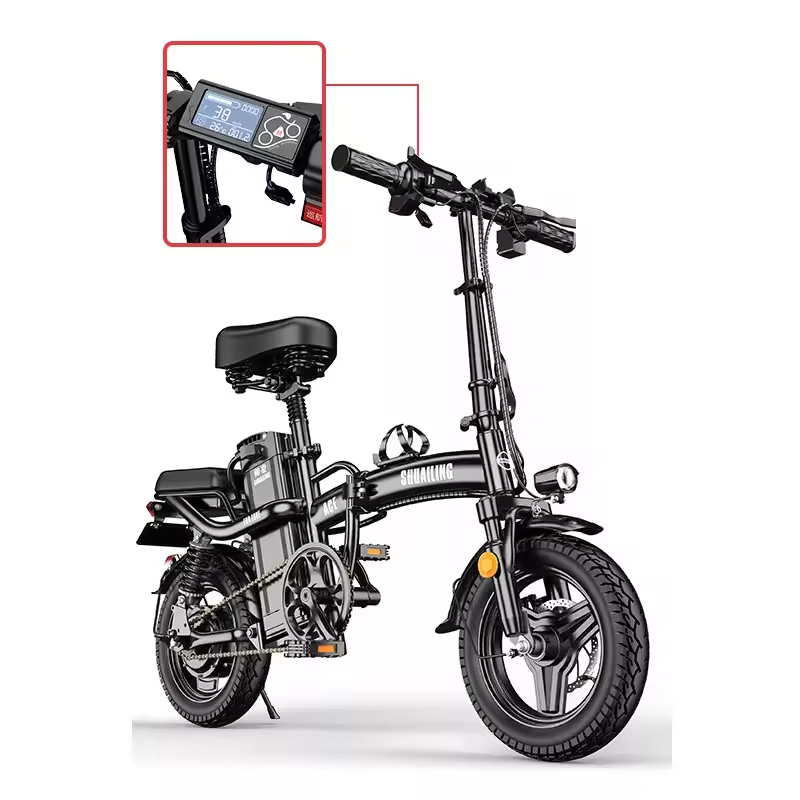 EU Stock Electric City Bike 14" Folding Electric Bikes for Adults Teens 250W Mini Ebike Urban Electric Bicycles