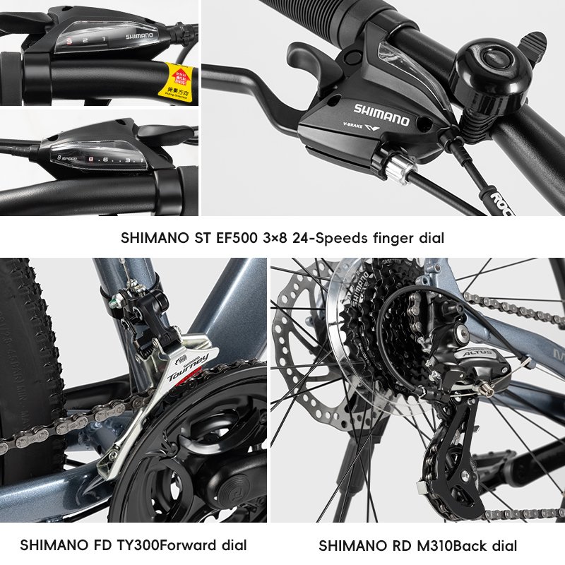 ROCKBROS 27.5-inch Men Women Mountain road Bike aluminum alloy Internal Disc Brake 24-speed dual suspension mountain bike