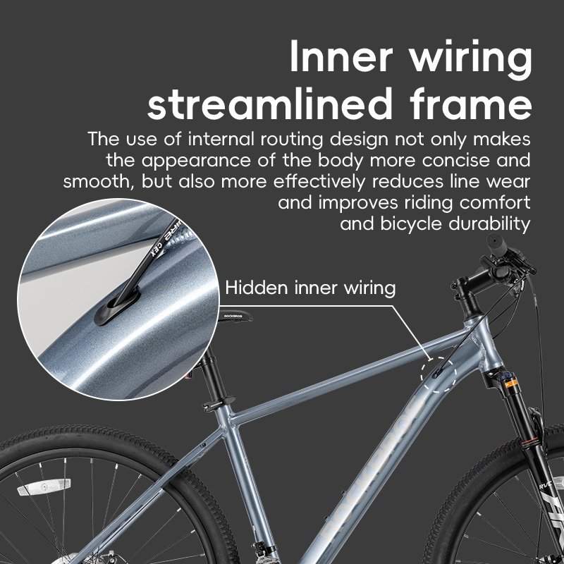 ROCKBROS 27.5-inch Men Women Mountain road Bike aluminum alloy Internal Disc Brake 24-speed dual suspension mountain bike