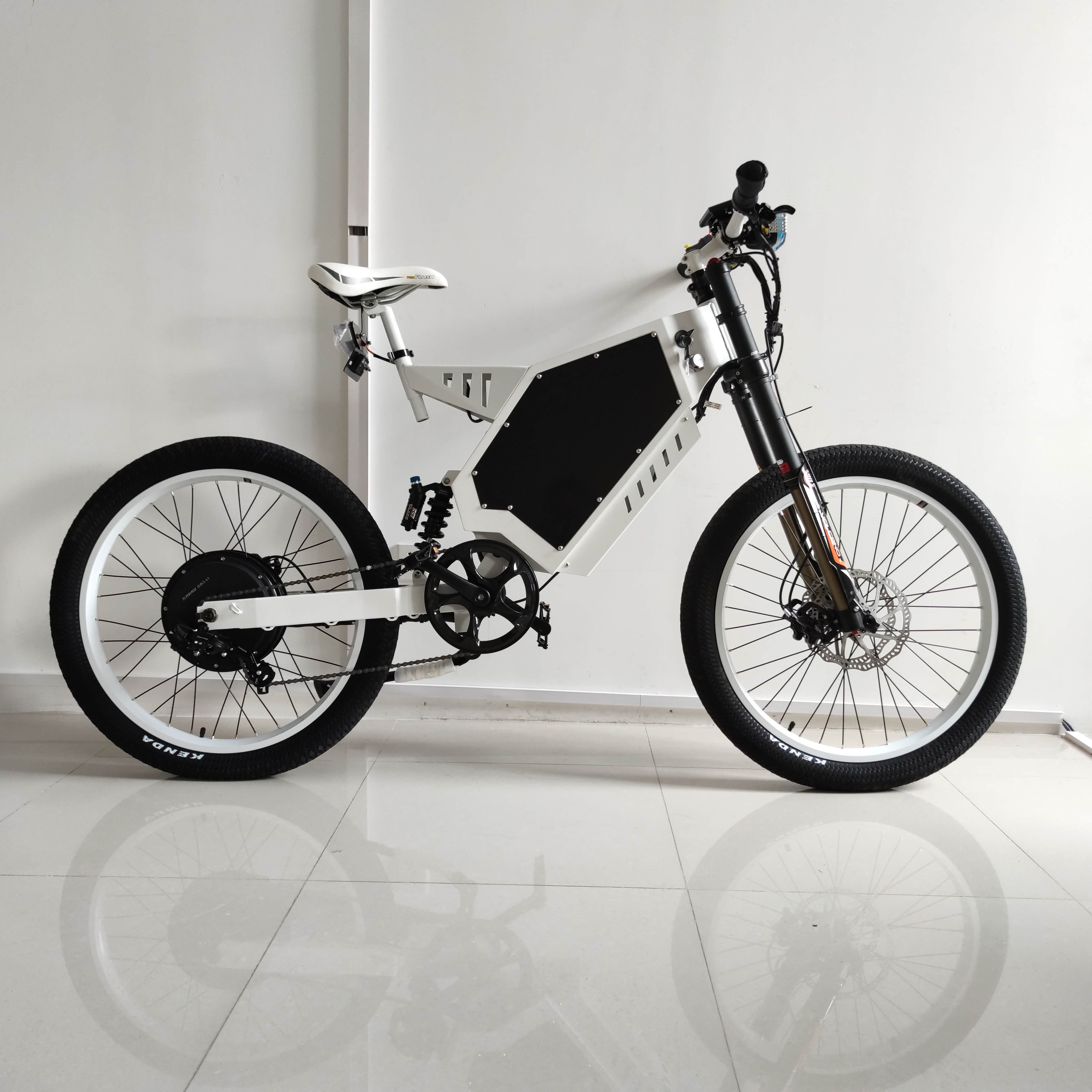 GPS Off Road Electric Mountain Bike 8000W 12000w 72v stealth bomber Fat Tire Electric Bicycle with KKE DNM fork
