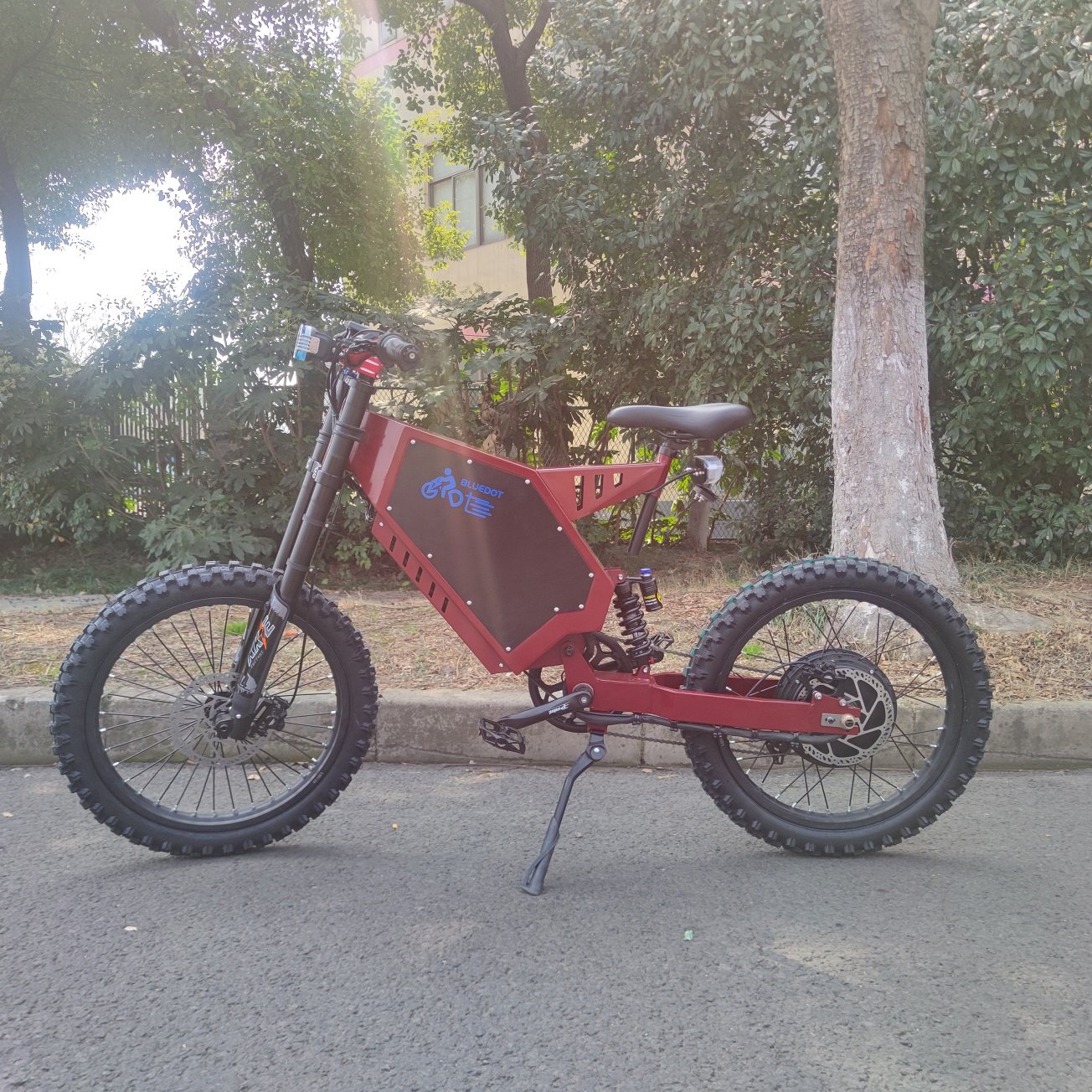 GPS Off Road Electric Mountain Bike 8000W 12000w 72v stealth bomber Fat Tire Electric Bicycle with KKE DNM fork