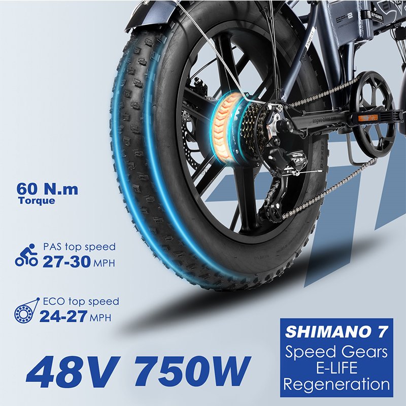 ENGWE Bike 20inch EP-2 Pro 48V13A electric Bicycle 250W Mountain Fat tire electric Bike customize ODM/OEM