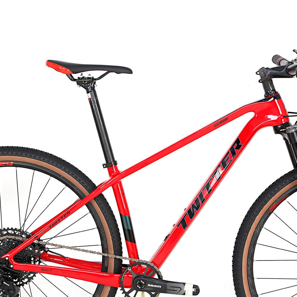 Twitter high quality 29 inch Warrior- pro carbon fiber mountain bike SX-12 speed disc brake carbon bicycle with air suspension