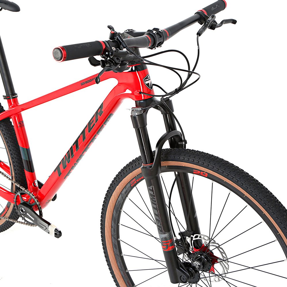 Twitter high quality 29 inch Warrior- pro carbon fiber mountain bike SX-12 speed disc brake carbon bicycle with air suspension