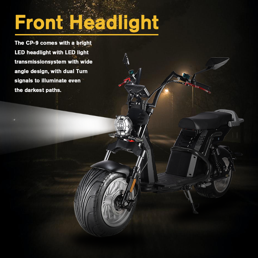 Factory EEC COC Scooters Citycoco 60V 20AH 40AH 3000W Electric Motorcycle Fat Tire Electric Scooter