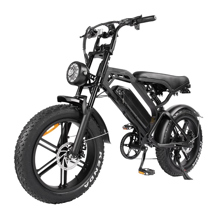 USA EU Stock Original V20 Fat Bike 250W 500W 750W Electric Mountain Bike Adults' Fat Tire Fatbike with 48V 15ah Battery Capacity