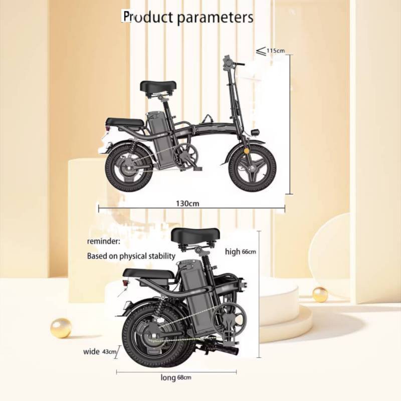 LW Mini Folding Electric Bicycle 400W 48V 14 Inch Electric City Bike Foldable Electric Bike cheap adult battery power scooter