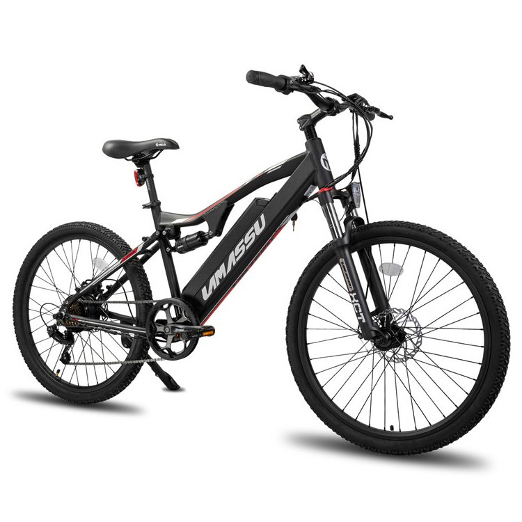 JOYKIE 36v 48v electric mountain bike full suspension e bike 500w fat tire ebike for adult